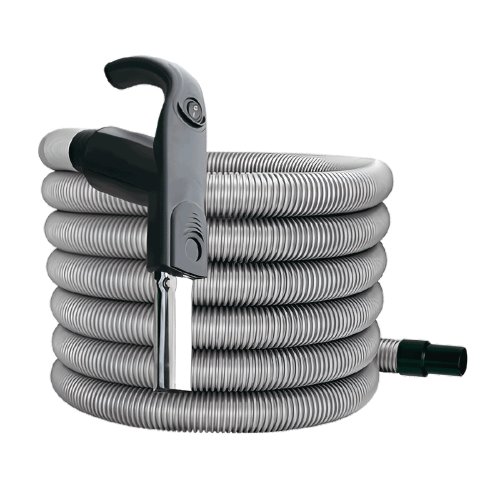 Tubo flessibile elettrificato QUICK FLOW Ø 32 da mt. 7, con interruttore per avviamento centrale aspirante e regolatore di pressione