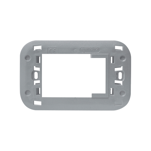 Supporto adattatore per placca Bticino AXOLUTE, grigio metallizato chiaro lucido 