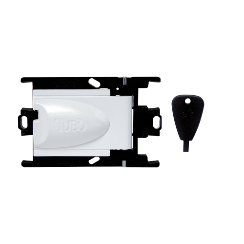 Corpo presa aspirante NEW AIR con apertura protetta Bticino AXOLUTE, bianco lucido