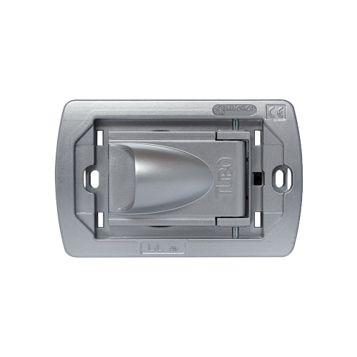 Presa aspirante NEW AIR Bticino LIVING LIGHT AIR, grigio metallizzato