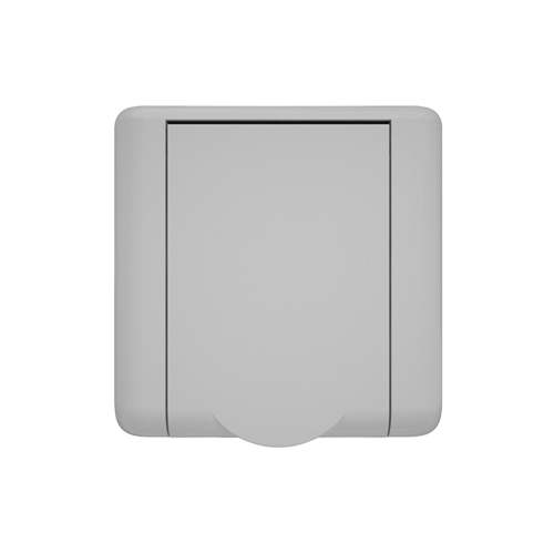 Presa aspirante SQUARE, grigio metallizzato chiaro lucido
