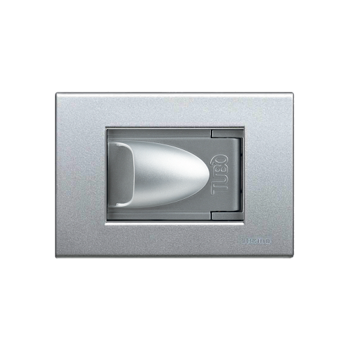 Presa aspirante per placca BTICINO LIGHT TECH, grigio metallizzato