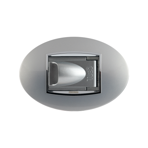 Presa aspirante per placca GEWISS CHORUS, grigio metallizzato chiaro lucido