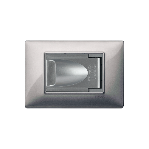 Presa aspirante per placca VIMAR PLANA SILVER, grigio metallizzato chiaro lucido