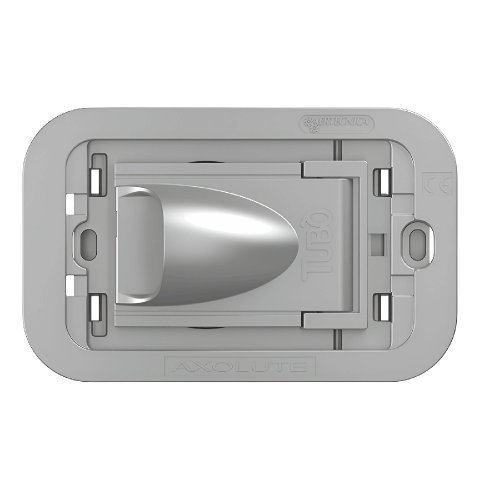 Presa aspirante NEW AIR Bticino AXOLUTE AIR / Ave SISTEMA 44 SMART, grigio metallizzato chiaro lucido 