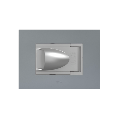 Presa aspirante per placca AVE SISTEMA 44 SMART, grigio metallizzato chiaro lucido 